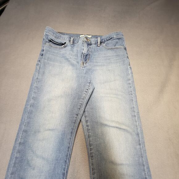 Levi's 312 Jeans Womens Size 32 Blue Shaping Slim Stretch Distressed Denim - Picture 2 of 11